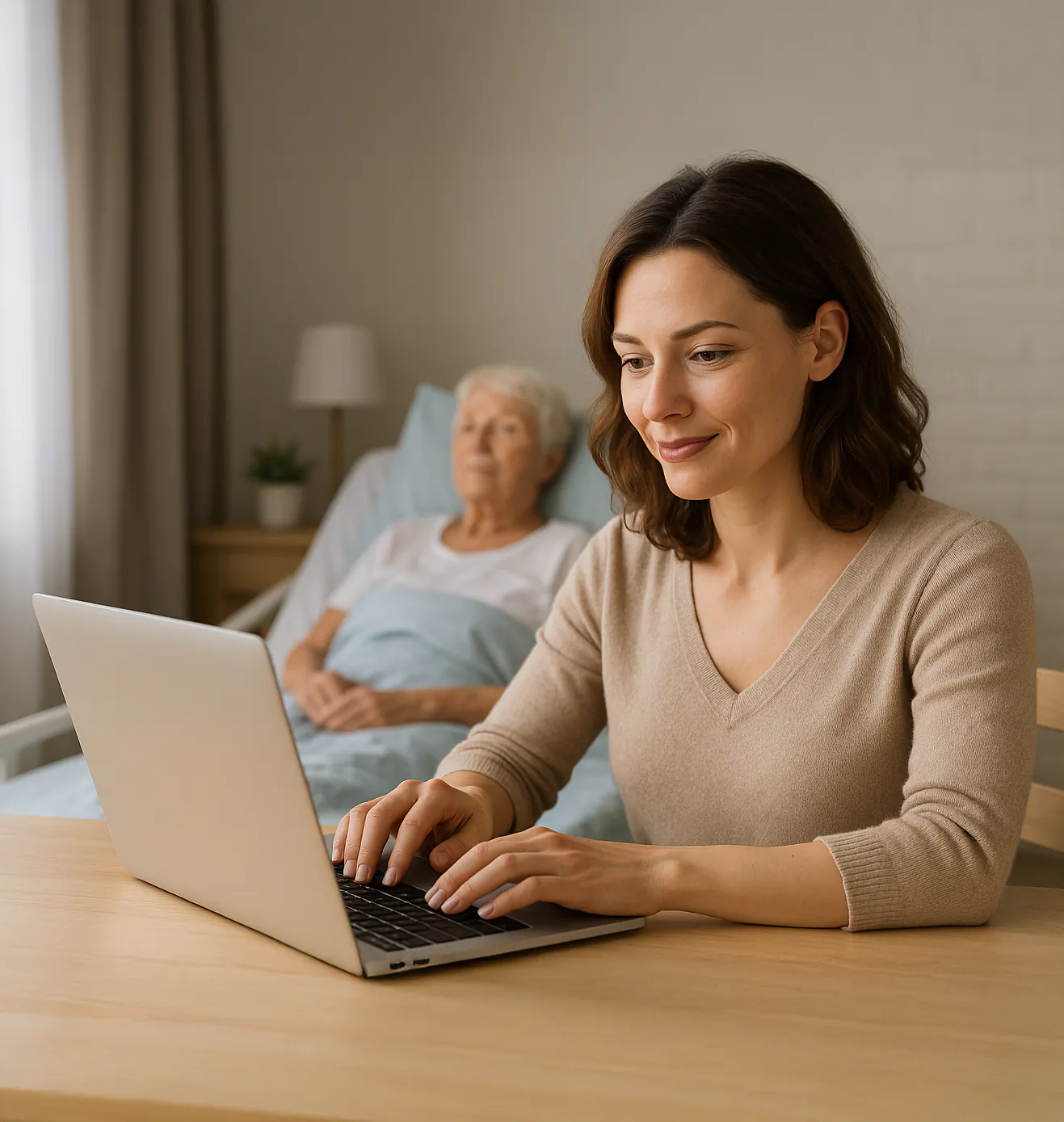 Eine junge Frau und ein älterer Mann machen Fotos